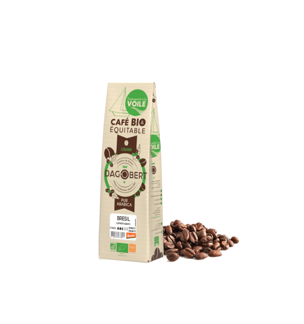 Brésil à la voile 100 % arabica, bio, équitable, demeter - grains - 1