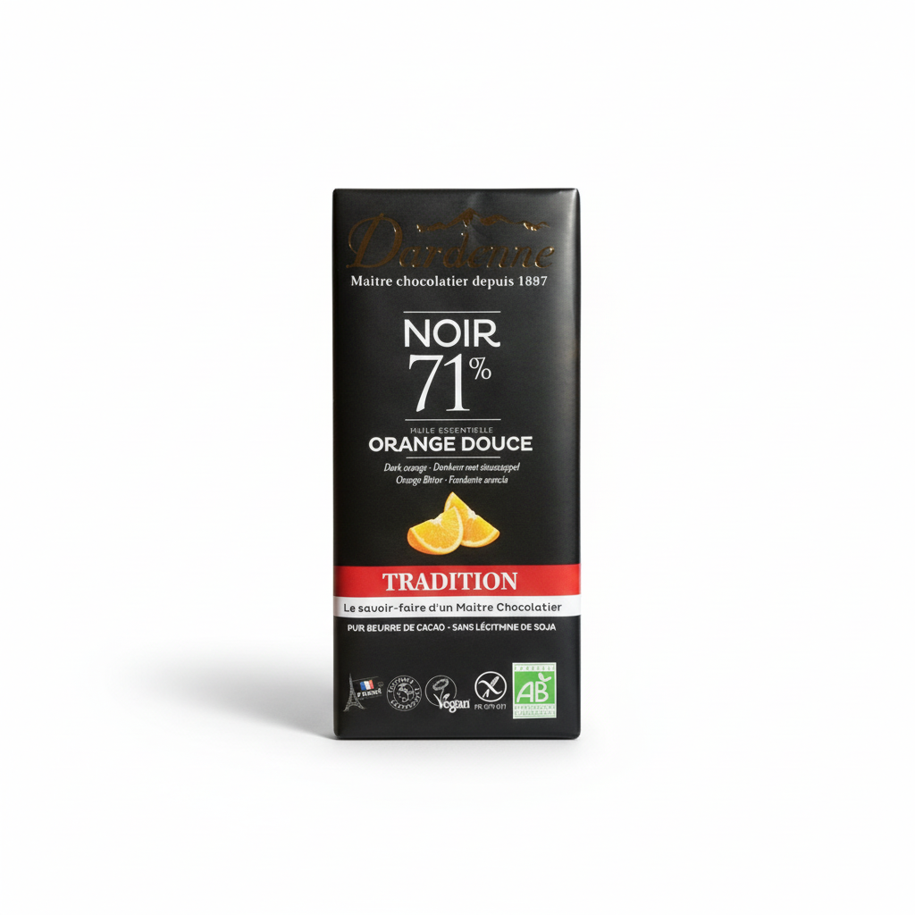 Chocolat noir orange 71% 100g
