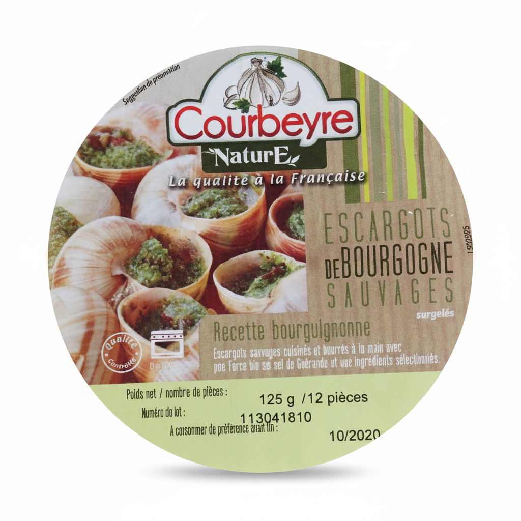 Assiette de 12 escargots moyens