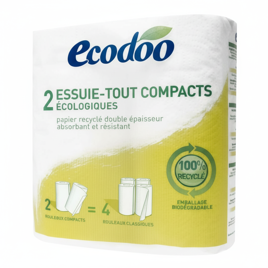 ECODOO -- Essuie-tout compact recycle x2