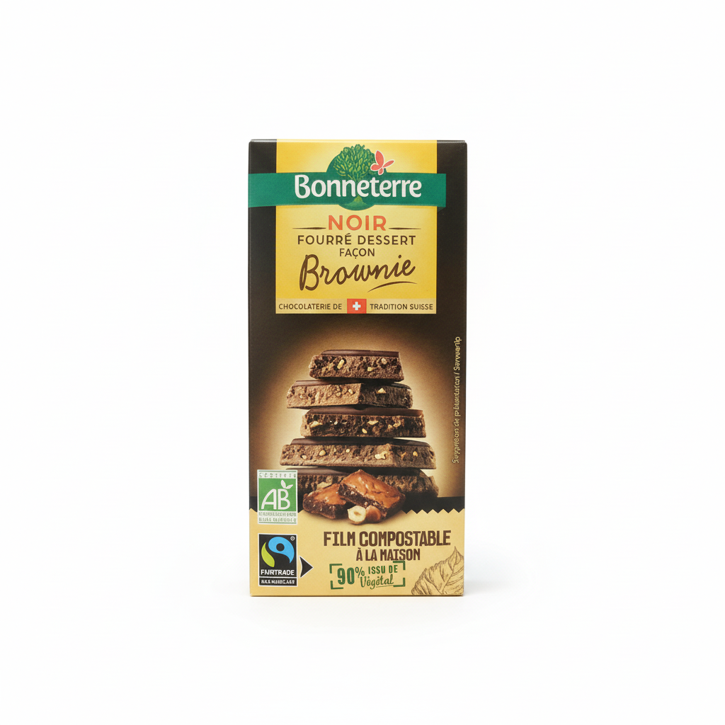 Chocolat noir fourre brownie 100g