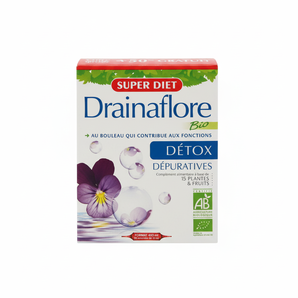 SUPERDIET -- Drainaflore bio - 20 ampoules