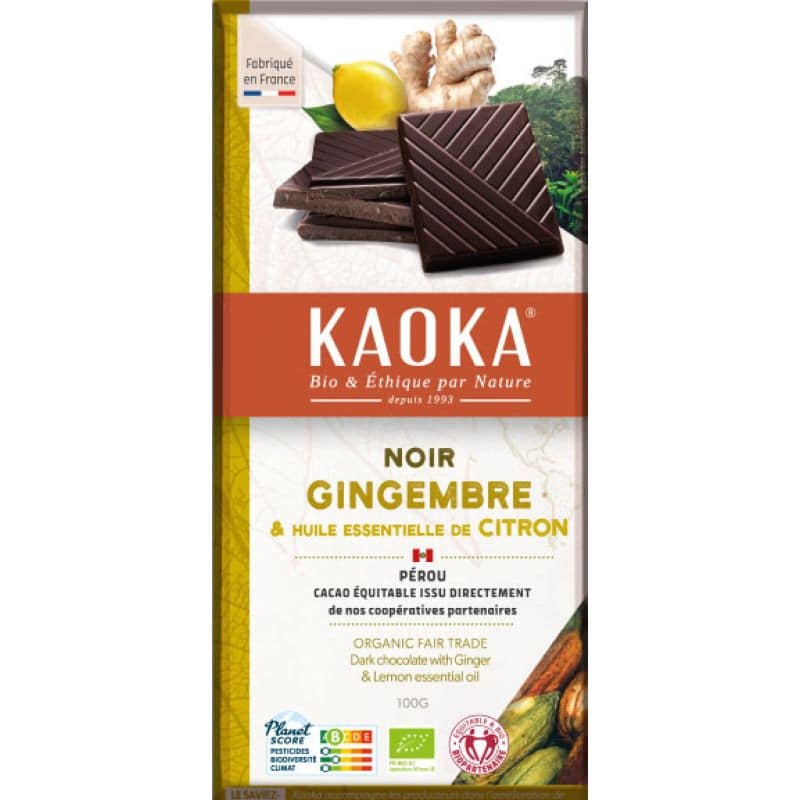Chocolat noir 55% - gingembre