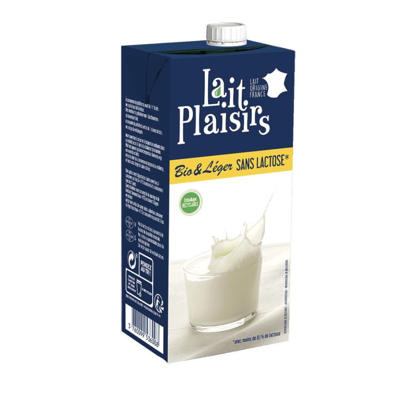 Lait -sans lactose- 1/2 ecreme