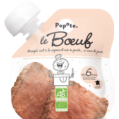 Popote -- Gourde purée boeuf bio - 60 g