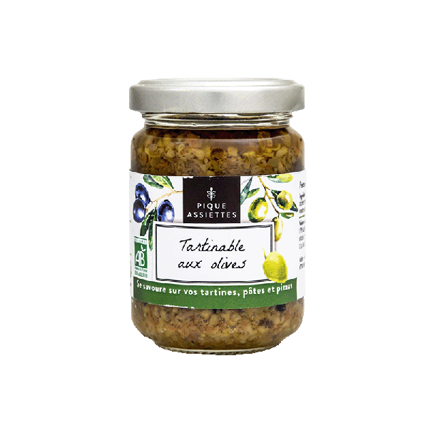 Pique Assiettes -- DDM 22.04.2025 Tartinable aux olives bio - 120 g