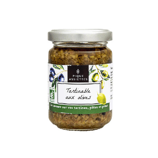 Pique Assiettes -- DDM 22.04.2025 Tartinable aux olives bio - 120 g